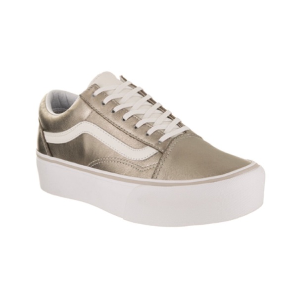vans old skool platform gold